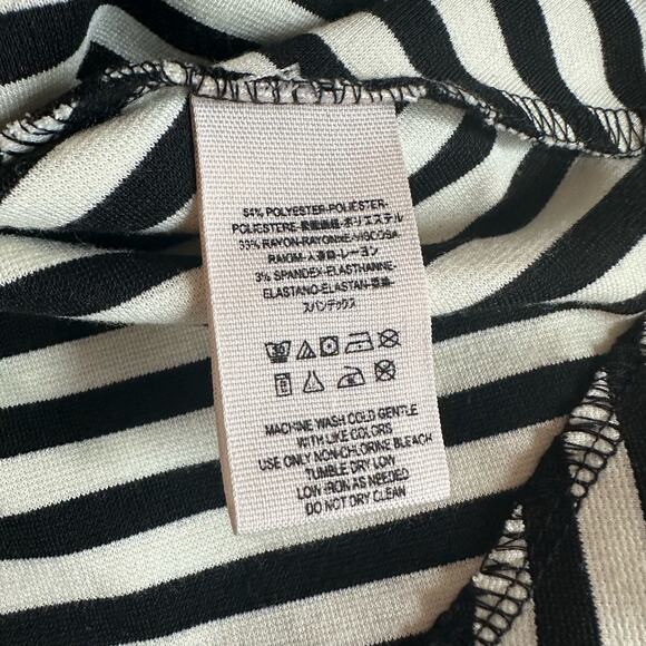 Free People black and white striped mini a-line dress size L - Picture 8 of 12